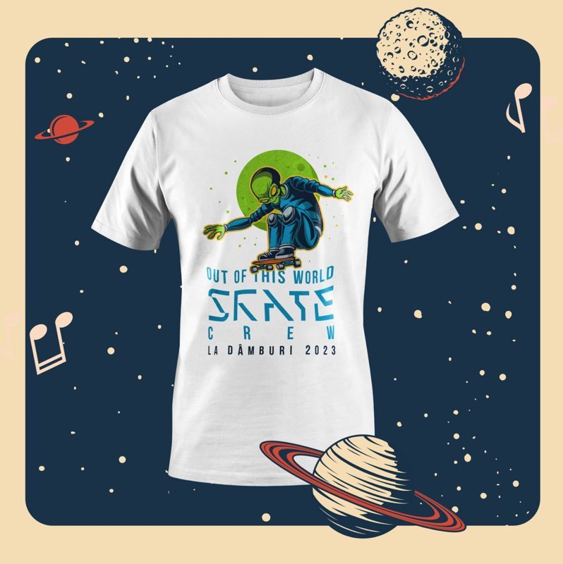 Tricou Out of this world skate crew
